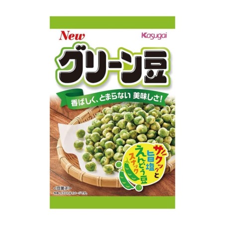 Kasugai Wasabi Green Mame - japanese green pea crackers