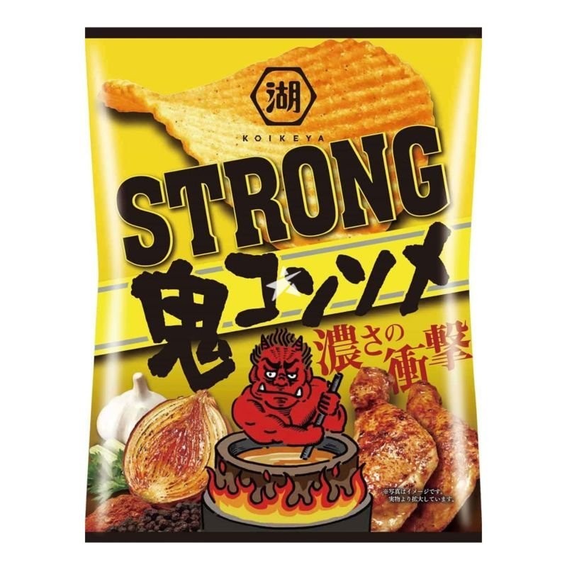 Strong Potato Chips Oni-Consomme Beef - spicy beef chips