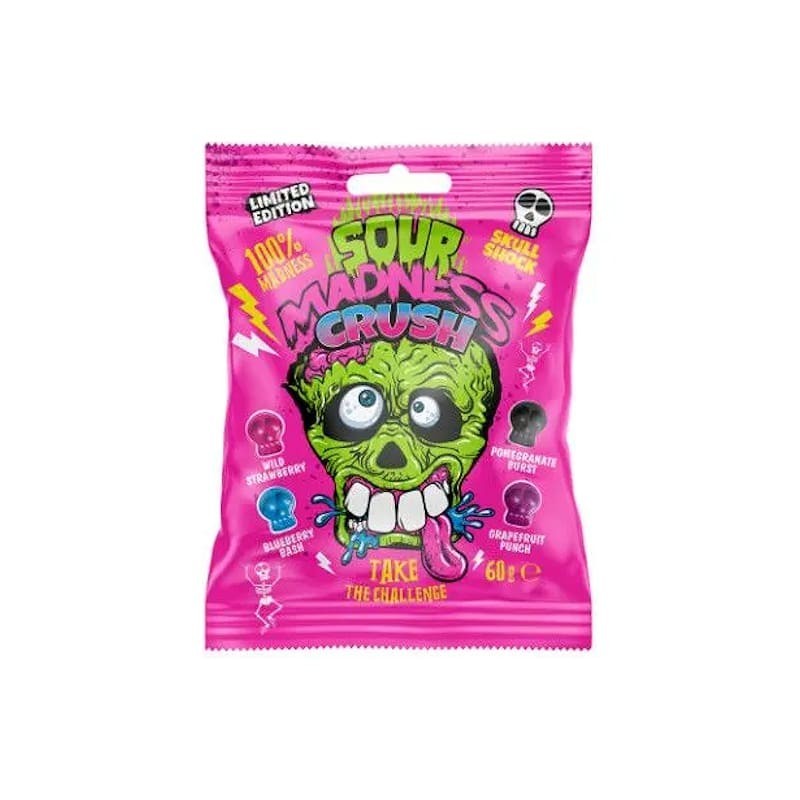 Sour Madness crush hard - caramelle alla frutta agrodolci molto aspre
