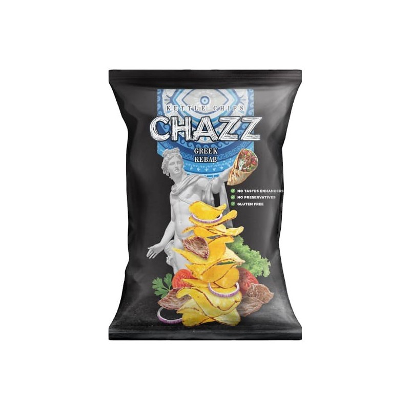 Chazz Potato Chips Greek Kebab Flavour
