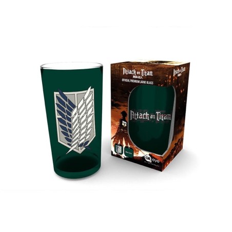 ATTACK ON TITAN - Large Glass 400ml Scout Symbol