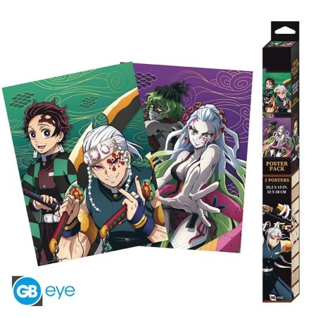 DEMON SLAYER Set 2 Chibi Posters Entertainment District (52x38cm)