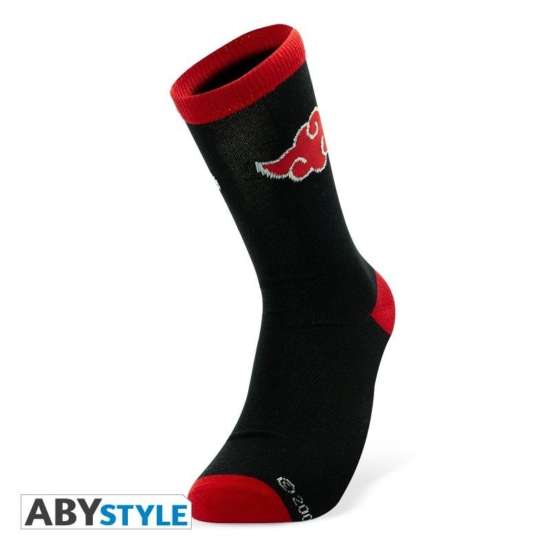 NARUTO SHIPPUDEN - Socks - Black & Red - Akatsuki One size