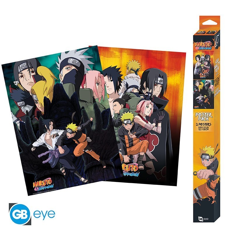 NARUTO SHIPPUDEN Set 2 Chibi Posters Ninjas (52x38cm)