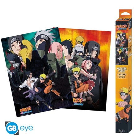NARUTO SHIPPUDEN Set 2 Chibi Posters Ninjas (52x38cm)