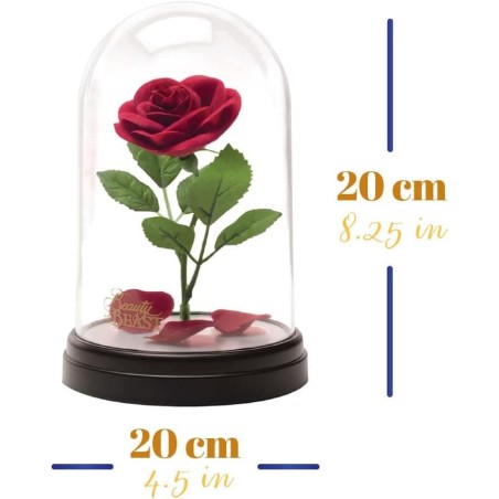 THE BEAUTY AND THE BEAST - La rosa incantata Enchanted Rose Light 20 cm