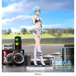 EVANGELION - Rei Ayanami Racing Pit Walk Luminasta SEGA PVC Figure 21 cm