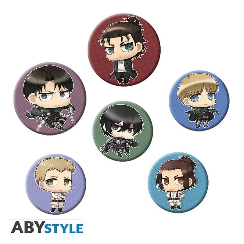 ATTACK ON TITAN - Badge Pack - Chibi characters