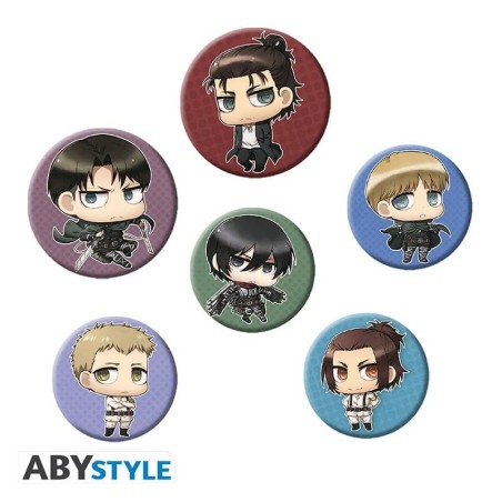 ATTACK ON TITAN - Badge Pack - Chibi characters (spille)