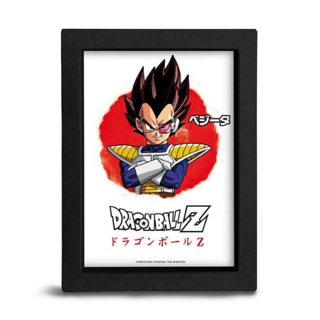 DRAGON BALL Z - Vegeta Asian Art Black Kraft Frame 15x20 cm