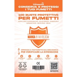 STUDIO SUPERNOVA - 100 Buste protettive manga 1 (14 x 18,3)