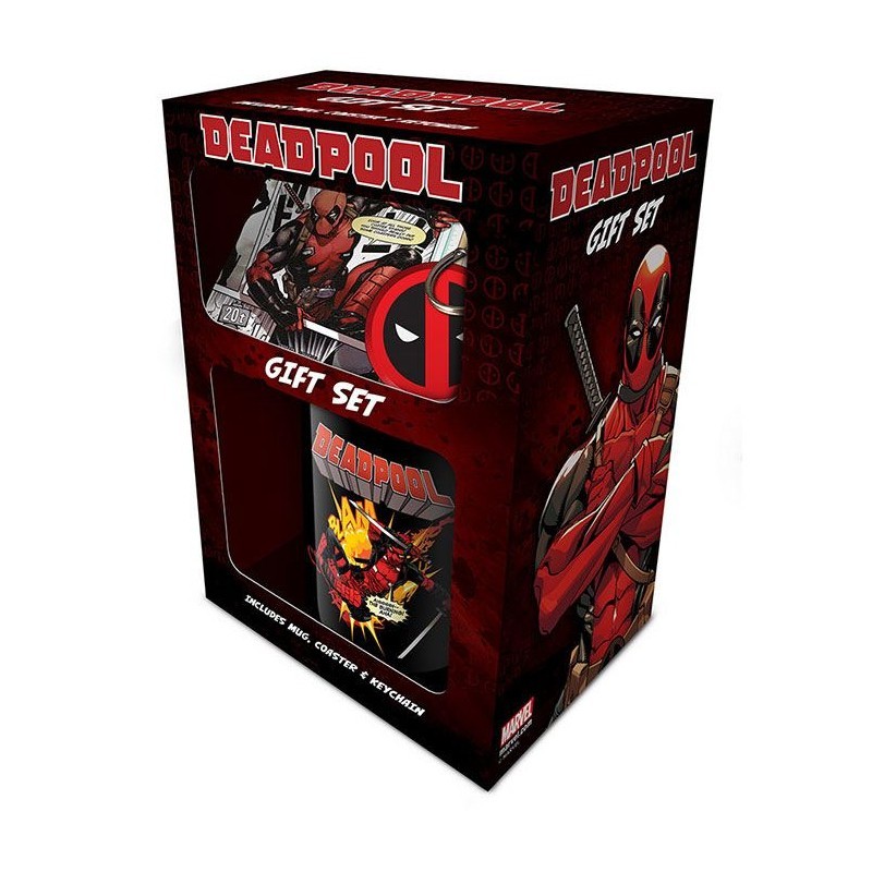DEADPOOL Gift Box Merc With a Mouth - Tazza, portachiavi, sottobicchiere