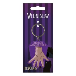 Wednesday Rubber Keychain "Give Me A Hand"