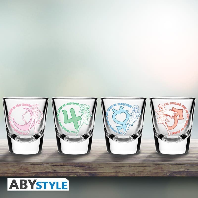 SAILOR MOON - Set of 4 shooters (4 Shot glass)