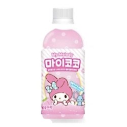 My Coco My Melody Peach 340ml - Korean Non-carbonated soft drink with peach flavor and Nata De Coco