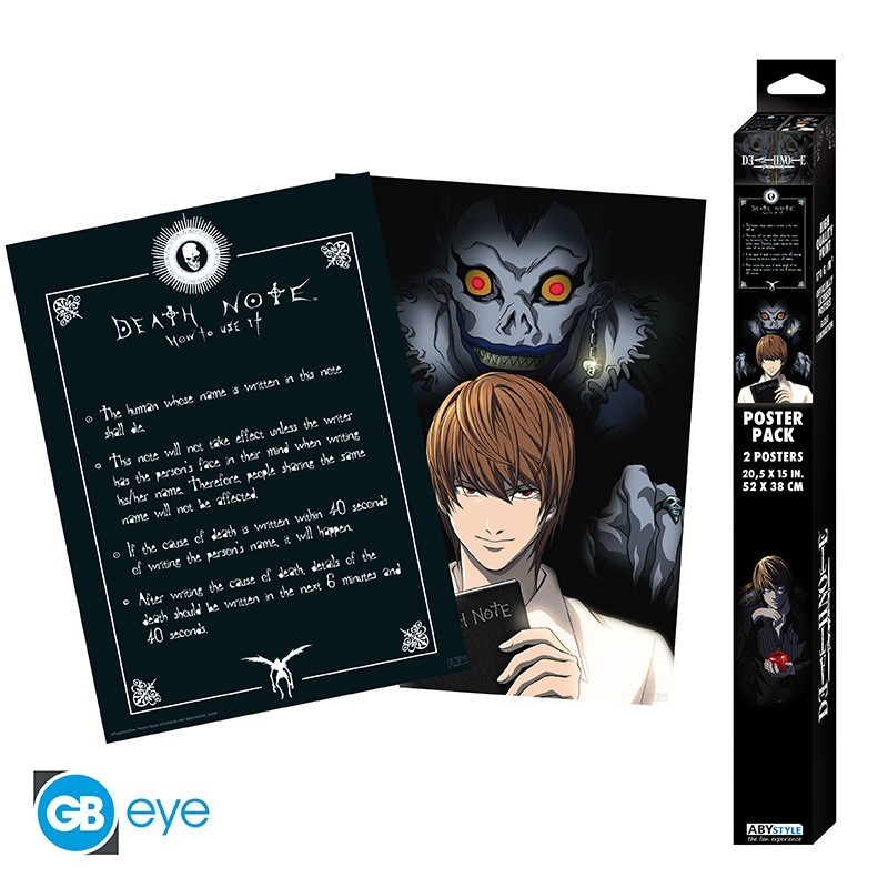 DEATH NOTE Set 2 Chibi Posters Light & Death Note (52x38cm)