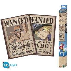ONE PIECE Set 2 Chibi Posters Wanted Sabo & Ace (52x38cm)