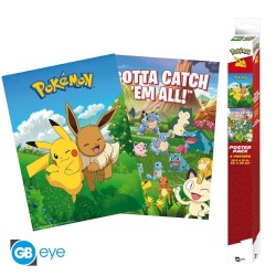 POKEMON Set 2 Chibi Posters Environments (52x38cm)