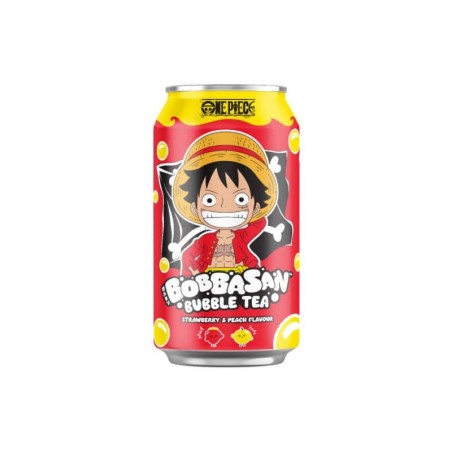 ONE PIECE - Bobbasan Bubble Tea Luffy Fragola e pesca 320 ml