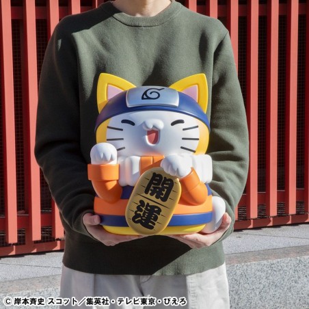 NARUTO SHIPPUDEN - Mega Cat Project Nyanto! - Nyaruto Fortune Cats Giant Ver. The Big Nyaruto Series Trading Figure 34 cm