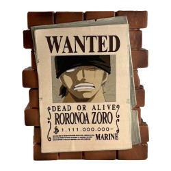 ONE PIECE - Wanted Roronoa Zoro Salvadanaio One Piece 16 cm