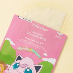 Deco Pick Collagen Mask Jigglypuff - Maschera viso coreana (pacco da 10)