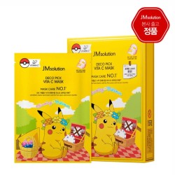 Deco Pick Vita C Mask Pikachu - Maschera viso coreana (pacco da 10)