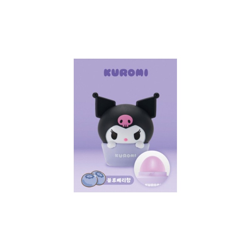 SANRIO - Kuromi Korean Lip Balm Blueberry Flavor (burrocacao al mirtillo) 8 g