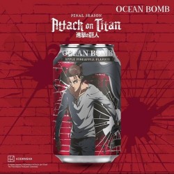 ATTACK ON TITAN - Ocean Bomb Bevanda Gassata Mela e ananas (Giappone) 330ML