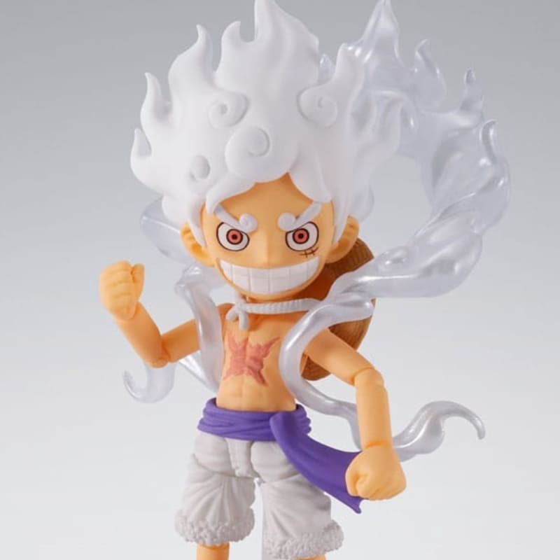 ONE PIECE - Monkey D. Luffy Gear 5 World Collactable Figures x S.H. Figuarts Action Figure 8 cm