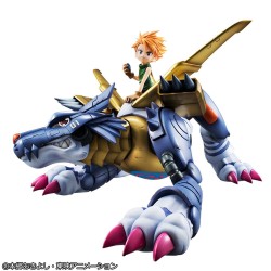 DIGIMON ADVENTURE - Metal Garurumon & Ishida Yamato Precious G.E.M. Series MegaHouse PVC Figure 30 cm