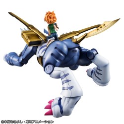 DIGIMON ADVENTURE - Metal Garurumon & Ishida Yamato Precious G.E.M. Series MegaHouse PVC Figure 30 cm