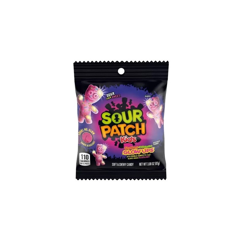 Sour Patch Kids Glow Ups - Caramelle gommose luminose 87g