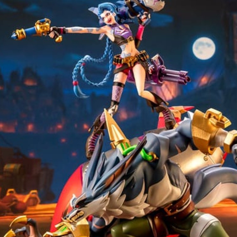 LEAGUE OF LEGENDS - 2XKO Jinx & Warwick Diorama 1/10 Pure Arts PVC Figure 37 cm