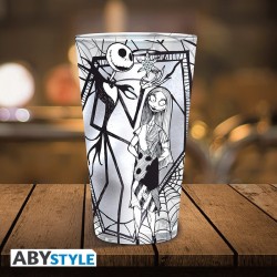 THE NIGHTMARE BEFORE CHRISTMAS - Large Glass Jack & Sally