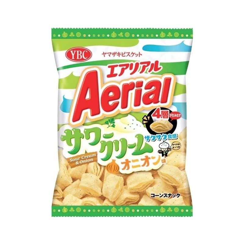 Aerial Sour Cream Onion – Snack di mais croccante e leggero al gusto panna e cipolla (Giappone) 126,5 g