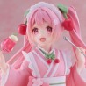 HATSUNE MIKU - Sakura Miku Japanese Cafe Ver. Newley Written Reissue Taito PVC Figure 18 cm