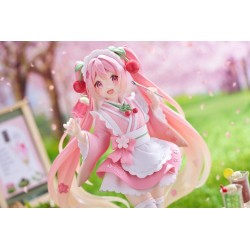 HATSUNE MIKU - Sakura Miku Japanese Cafe Ver. Newley Written Reissue Taito PVC Figure 18 cm